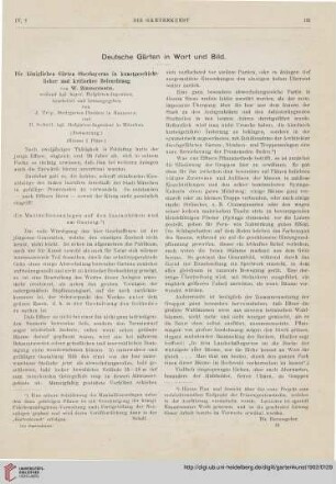 4: Die königlichen Gärten Oberbayerns in kunstgeschichtlicher und kritischer Beleuchtung, [7]
