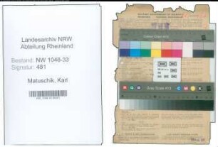 Entnazifizierung Karl Matuschik , geb. 03.04.1888 (Lehrer)