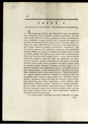 Caput V. Evolutio Serierum Trigonometricarum.