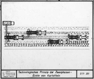 Technologisches Prinzip der Zweiphasen-Ernte von Kartoffeln