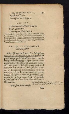 Cap. 13. De Syllogismo connexo primo.