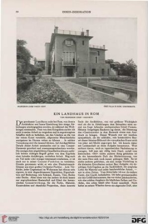36: Ein Landhaus in Rom