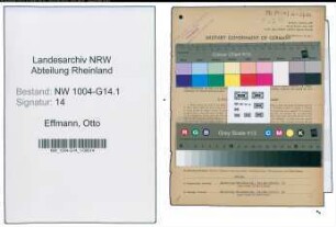 Entnazifizierung Otto Effmann , geb. 21.06.1893 (Vorarbeiter)