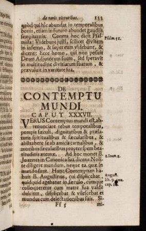 133-139, Caput XXXVII. De Contemptu Mundi. - Caput XXXVIII. De Maceratione Carnis.
