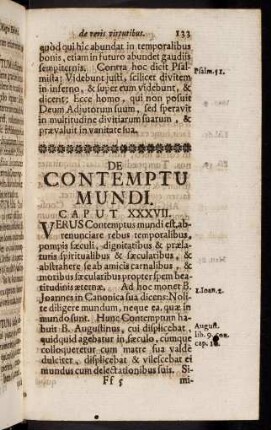 133-139, Caput XXXVII. De Contemptu Mundi. - Caput XXXVIII. De Maceratione Carnis.