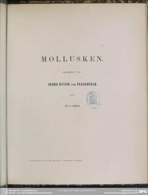 Zoologischer Theil ; Bd.2, [Abth. 3, H.3]: Mollusken