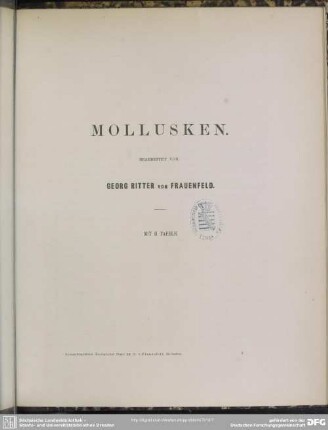 Zoologischer Theil ; Bd.2, [Abth. 3, H.3]: Mollusken