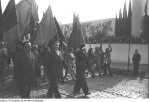 Dresden, Grunaer Straße, Kundgebung zum 1. Mai, 1952