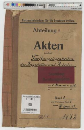 Tarifangelegenheiten der Arbeiter und Angestellten: Bd. 2