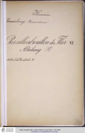 No. 33 Gemarkung Heusenstamm, Flur VI, Abteilung BI