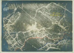Foto feindlicher Gräben südlich der Steilhangsappe in Abschnitt E4 (Luftbild)