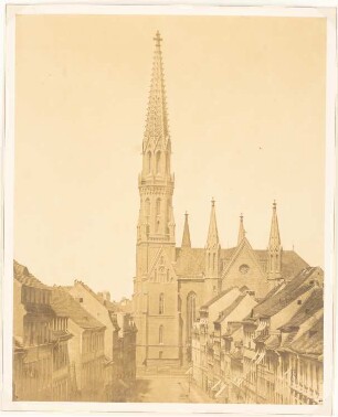 Petrikirche, Berlin: Südostansicht durch die Grünstraße, kurz nach der Fertigstellung