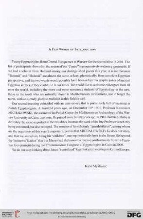 A few words of introduction