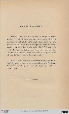 Aggiunte e correzioni