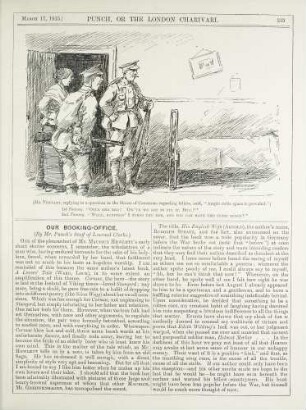 (Mr. Tennant, replying question in the House of Commons regarding billets, said, "Ample cubic space is provided.")