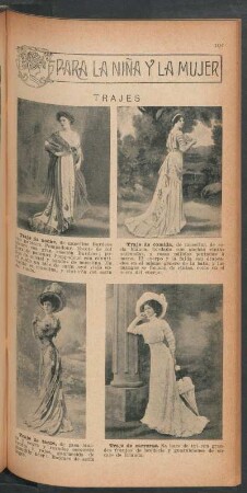 Trajes - [Ilustración] : Para la niña y la mujer