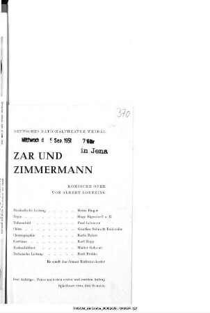 Zar und Zimmermann