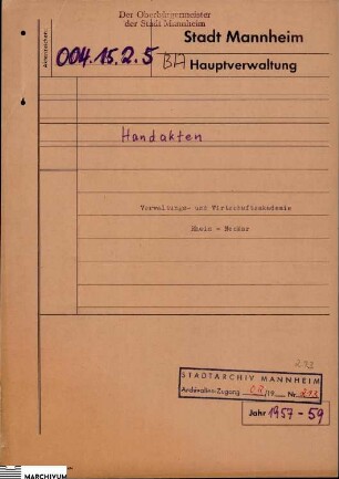 Verwaltungs- und Wirtschaftsakademie Rhein-Neckar GmbH