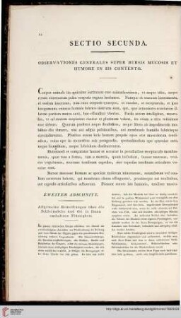 Sectio secunda