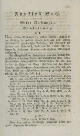 Fünftes Buch. Milde Stiftungen.