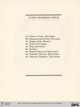 Alfred Helberger (Nr. 57-74)