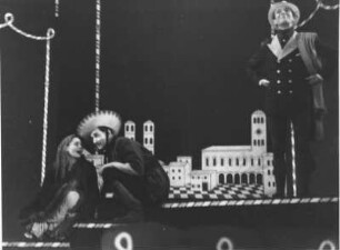 Hamburg. Gewerkschaftshaus am Besenbinderhof. Aufführung der Komödie "Der Widerspenstigen Zähmung" von William Shakespeare 1945.