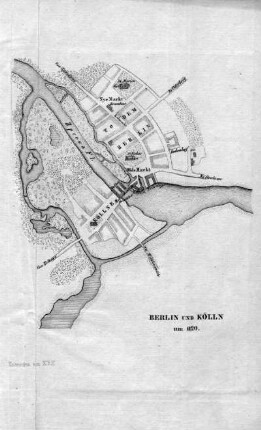 Karte: Berlin und Kölln um 1120