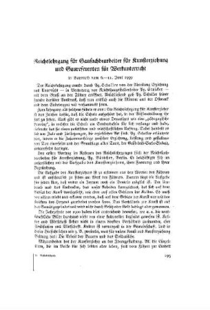 Reichslehrgang für Gausachbearbeiter für Kunsterziehung und Gaureferenten für Werkunterricht