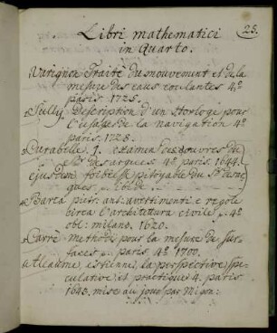 Libri Mathematici in Quarto.