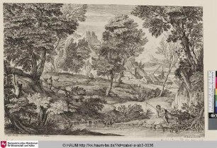 [Landschaft mit Angler; Fisherman; Le pêcheur à la ligne]