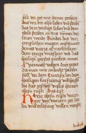 Drei Gebete, zu beten am Karfreitag vor dem Kreuz