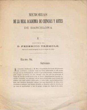 Boletín de la Real Academia de Ciencias y Artes de Barcelona. 1,1. 1892
