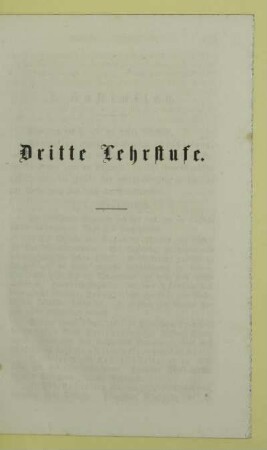 Dritte Lehrstufe