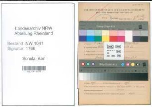 Entnazifizierung Karl Schulz , geb. 07.06.1896 ()