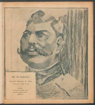 General Eduardo H. Ruiz, jefe de la 3.a región militar - [Caricatura] : De mi Guignol