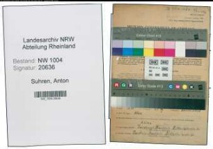 Entnazifizierung Anton Suhren , geb. 03.12.1905 (Buchhalter)