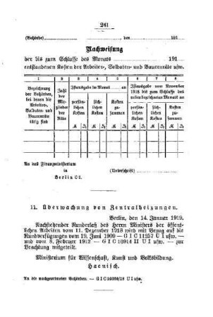 Überwachung von Zentralheizungen : [A. Behörden und Beamte]
