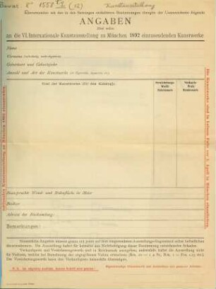 VI. Internationale Kunstausstellung 1892 im kgl. Glaspalaste zu München : (Sammlung von darauf bezüglichen Schriften), 12