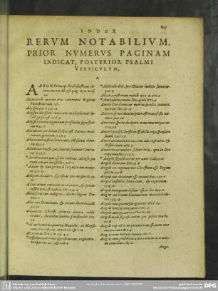Index Rerum Notabilium