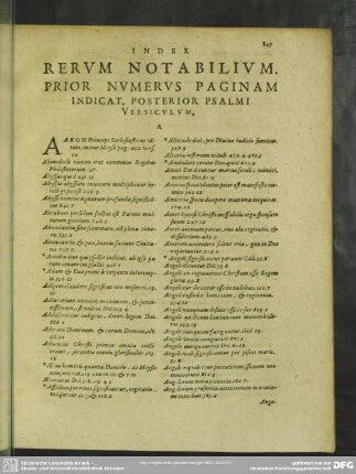 Index Rerum Notabilium