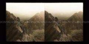Bergsteiger am Grad der Leutascher Dreitorspitze
