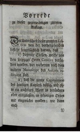 Vorrede zu dieser gegenwärtigen zweyten Auflage.