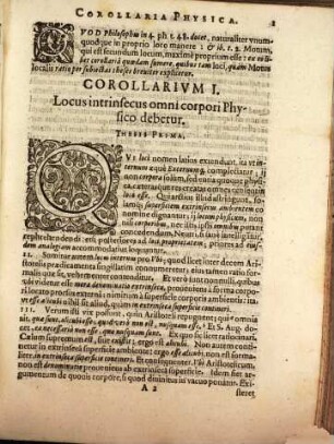 Corollaria Qvatvor De Physico Locato