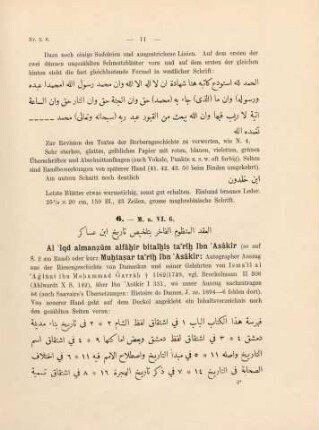 11-21, Ma VI 6 bis Ma VI 10 (Nr. 6-10)
