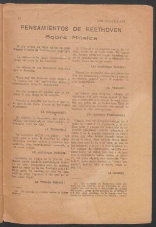 Pensamientos de Beethoven : Sobre música [y] sobre crítica