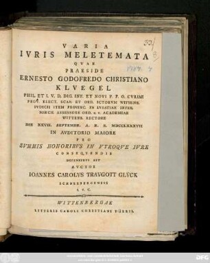 Varia Ivris Meletemata