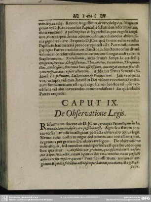 Caput IX. De Observatione Legis