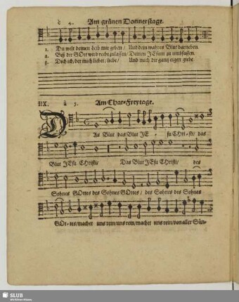 IIX. Am Char-Freytage: Das Blut JEsu Christ