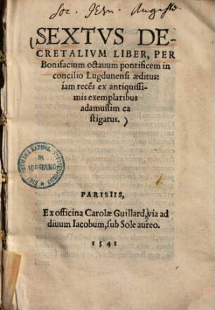 Sextus decretalium liber