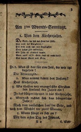 Am 1ten Advents-Sonntage. - Am vierten Advents-Sonntage.